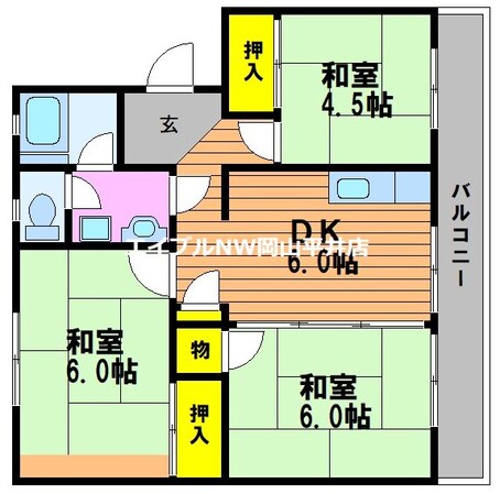 ベルメゾン石田の物件間取画像